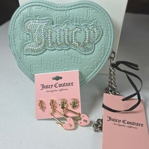 Juicy Couture Mint Heart-Shaped Wristlet Purse